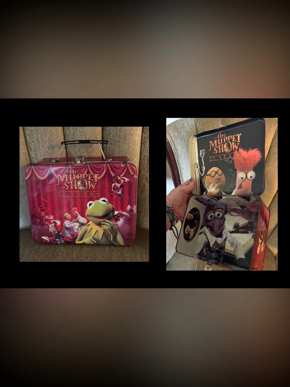 VINTAGE RARE MUPPET SHOW METAL LUNCHBOX RETRO 25 YEAES FROM 2003 COLLECTIBLE